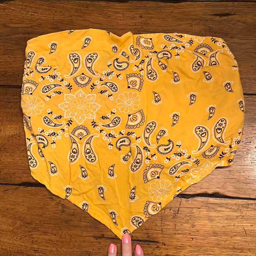 Hollister gold medium bandana tube top